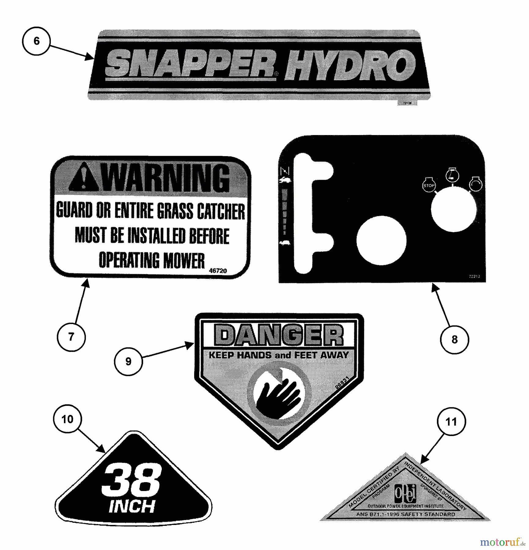  Snapper Zubehör. Rasenmäher 7060947 - Snapper Bag N-Wagon, 30 Bushel 381450HBVE (84270) 38