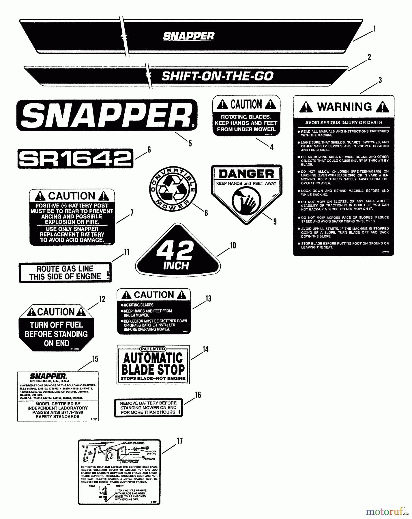 Snapper Zubehör. Rasenmäher 7060947 - Snapper Bag N-Wagon, 30 Bushel 421613BVE1 42