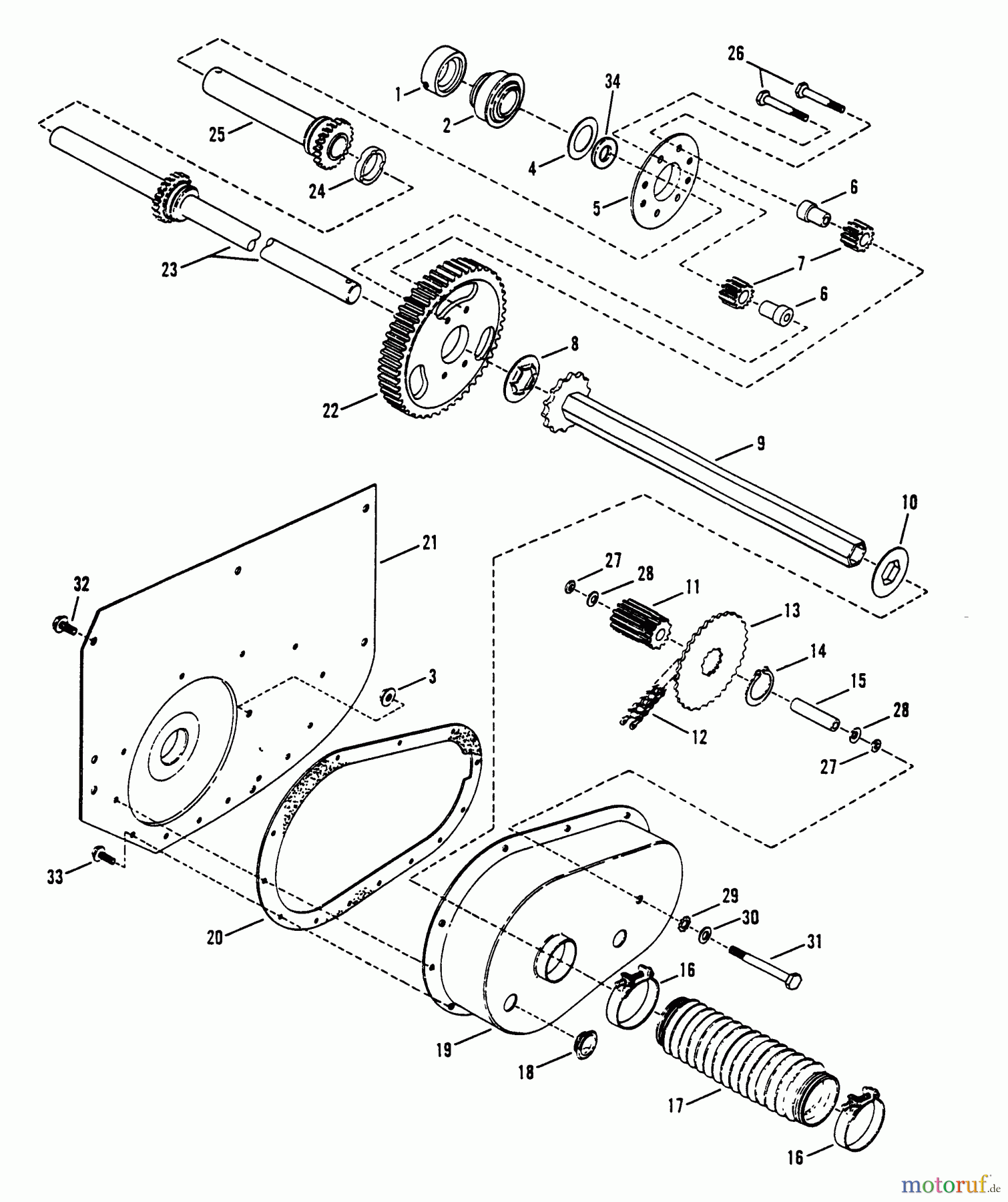Snapper Zubehör. Rasenmäher 7060947 - Snapper Bag N-Wagon, 30 Bushel 421615TVE Rear Engine Rider Series 15 Differential, R.H. Fender