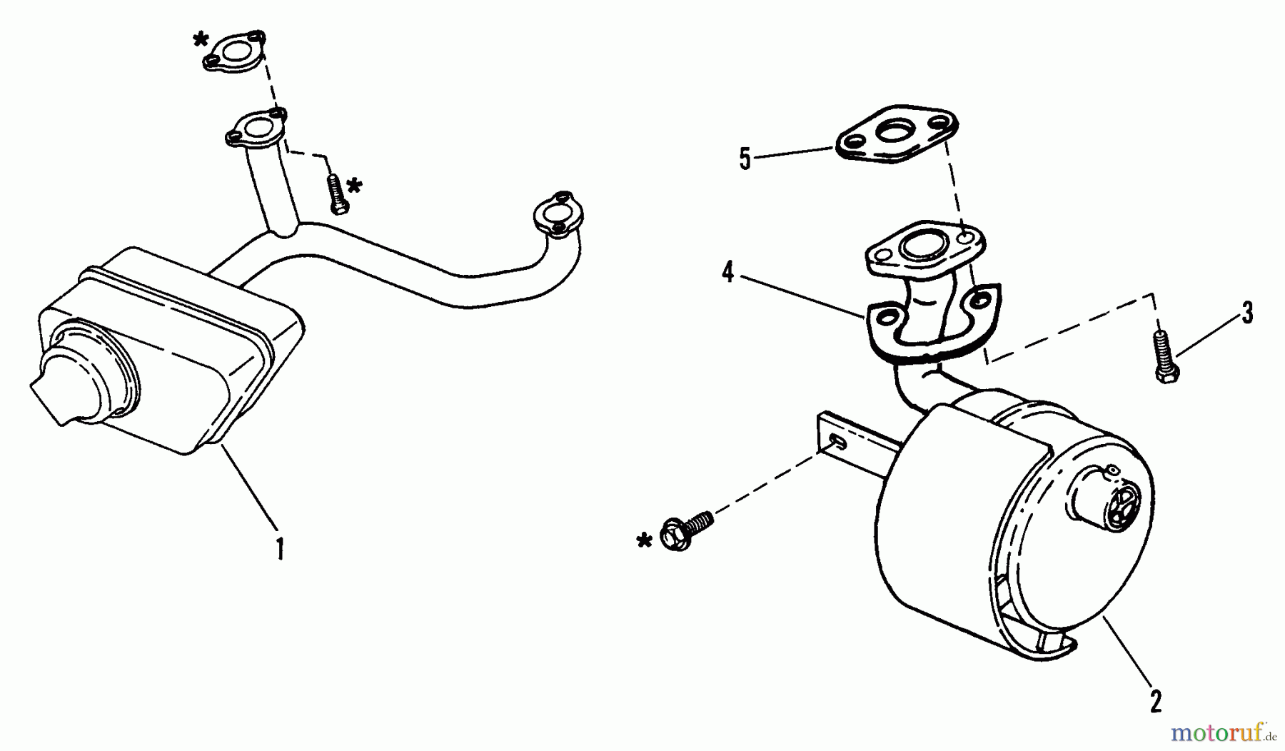 Snapper Zubehör. Rasenmäher 7060947 - Snapper Bag N-Wagon, 30 Bushel 421615TVE Rear Engine Rider Series 15 Exhaust Muffler