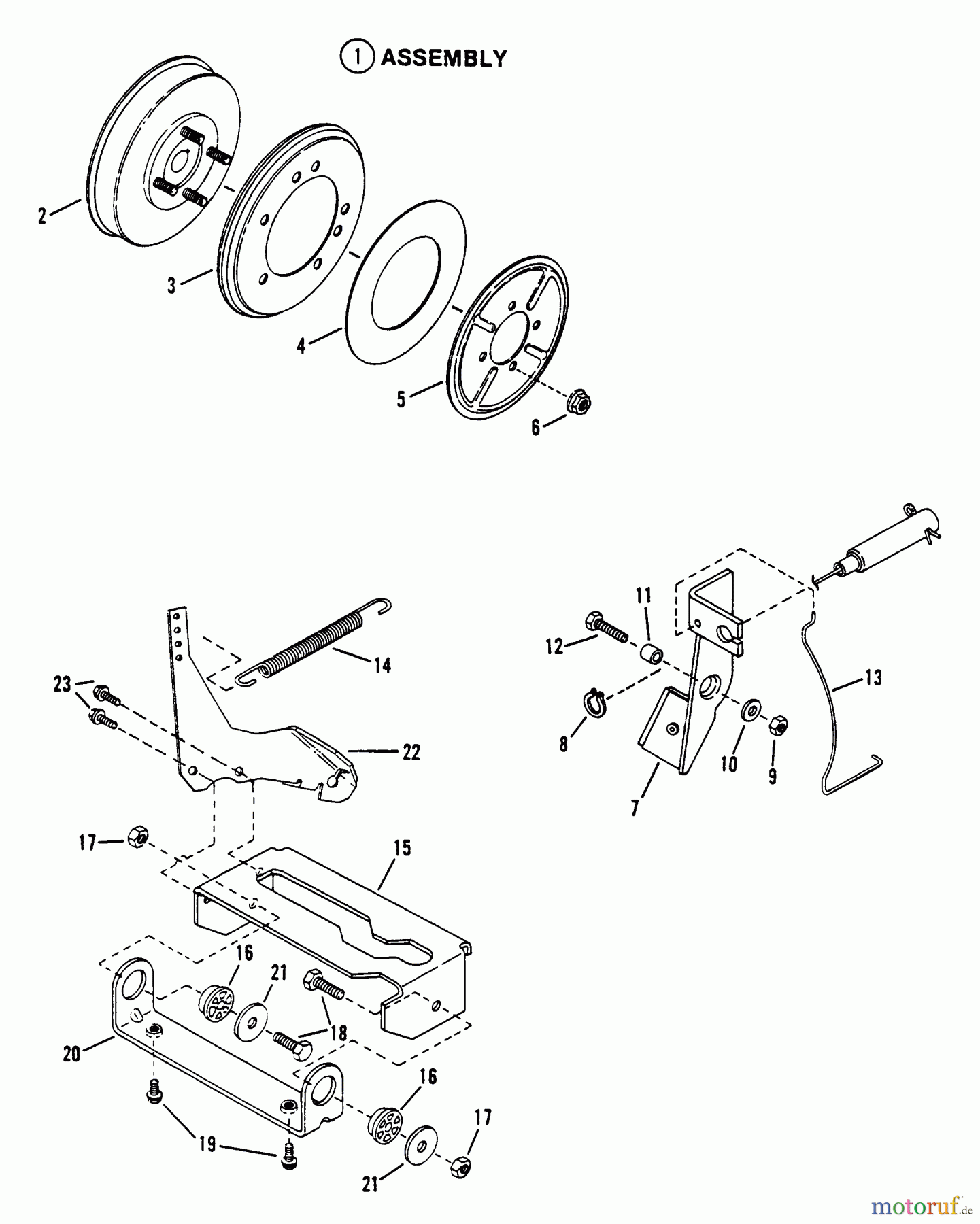 Snapper Zubehör. Rasenmäher 7060947 - Snapper Bag N-Wagon, 30 Bushel 421615TVE Rear Engine Rider Series 15 Smooth Clutch Assembly