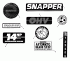 Snapper 7060947 - Bag N-Wagon, 30 Bushel E281216BE 28" 12 HP Rear Engine Rider European Series 16 Ersatzteile Decals (Part 3)