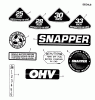 Snapper 7060947 - Bag N-Wagon, 30 Bushel 301014BE Rear Engine Rider Series 14 Ersatzteile Decals (Part 1)