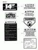 Snapper 7060947 - Bag N-Wagon, 30 Bushel 301014BE Rear Engine Rider Series 14 Ersatzteile Decals (Part 2)