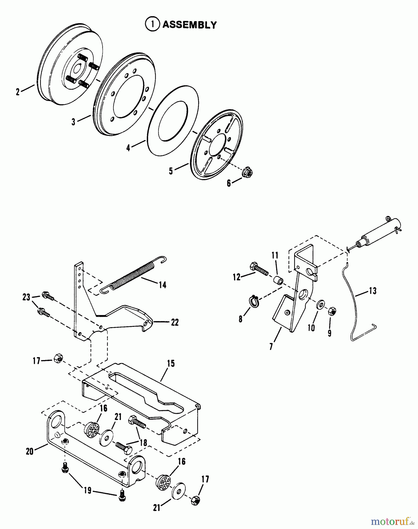 Snapper Zubehör. Rasenmäher 7060947 - Snapper Bag N-Wagon, 30 Bushel 301214BE Rear Engine Rider Series 14 Smooth Clutch Assembly