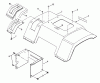 Snapper LT140H38ABV (80561) - 38" Lawn Tractor, 14 HP, Hydro Drive, Series A Ersatzteile Rear Fender & Components