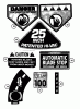 Snapper 7060947 - Bag N-Wagon, 30 Bushel EM250819BE 25" 8 HP European Rear Engine Rider "M" Ersatzteile Decals (Part 4)