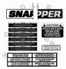 Snapper 7060947 - Bag N-Wagon, 30 Bushel M300921B (84578) 30" 9 HP Rear Engine Rider "M" Series 21 Ersatzteile Decals (Part 1)