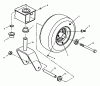 Snapper YZ145333BVE - 33" Zero-Turn Mower, 14.5 HP, ZTR Yard Cruiser, Series 3 Ersatzteile Caster, Front Wheel & Tire Assembly