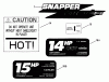 Snapper HZ14380BVE - 38" Zero-Turn Mower, 14 HP, ZTR Yard Cruiser, Series 0 Ersatzteile Decals (Part 2)