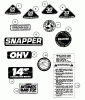Snapper 7060947 - Bag N-Wagon, 30 Bushel 250816BE 25" 8 HP Rear Engine Rider Series 16 Ersatzteile Decals (Series 16) (Part 1)