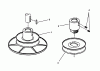 Snapper 7060947 - Bag N-Wagon, 30 Bushel 250816BE 25" 8 HP Rear Engine Rider Series 16 Ersatzteile Drive Disc Assembly