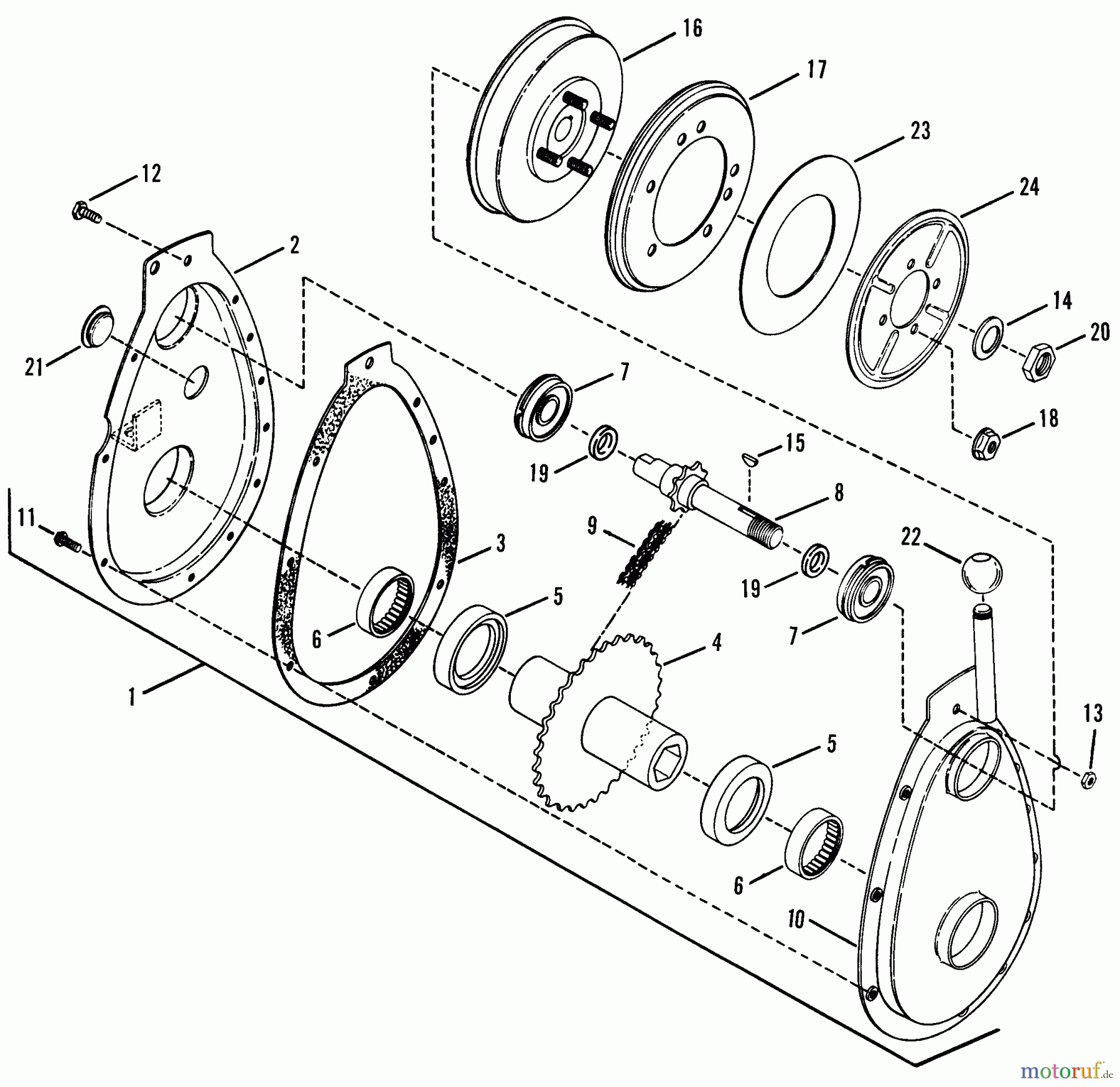 Snapper Zubehör. Rasenmäher 7060947 - Snapper Bag N-Wagon, 30 Bushel LT11001 11 HP Disc Drive Tractor Series 1 Primary Chain Case - Series 1