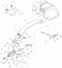 Snapper 1692149 - 30" Clean Sweep Twin Grass Catcher Ersatzteile Adapter, Blade & Tube Group (984489)