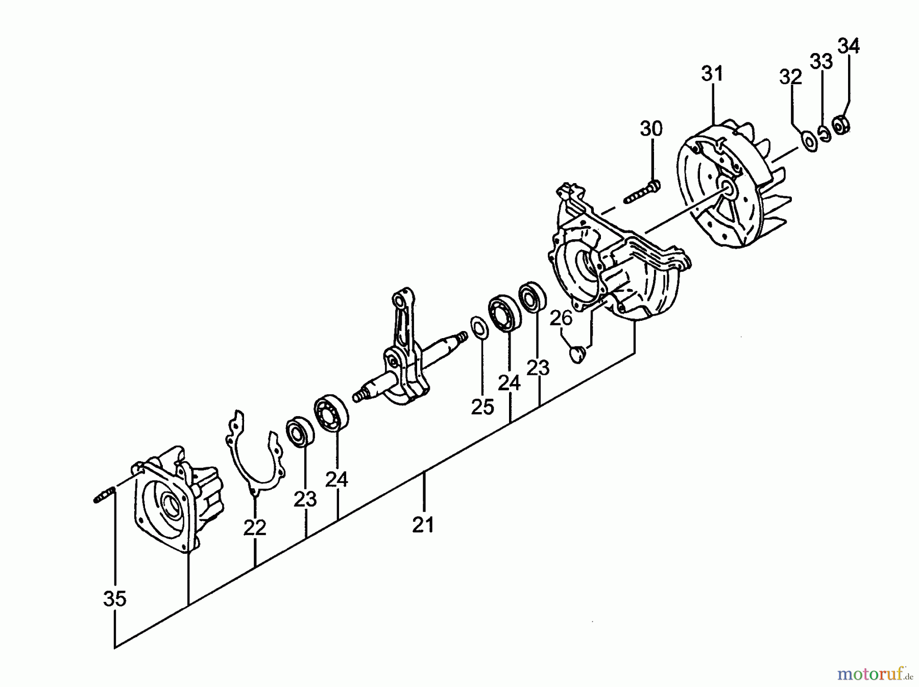  Tanaka Heckenscheeren THT-2120 - Tanaka Hedge Trimmer Crankcase, Flywheel