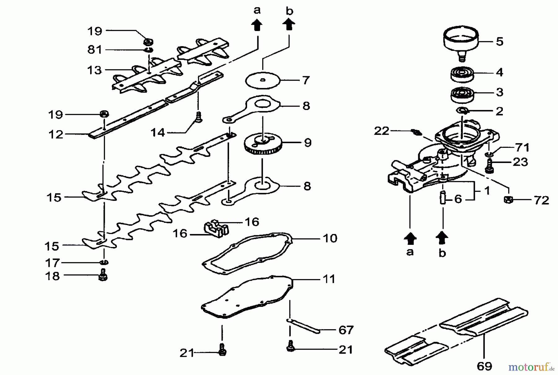  Tanaka Heckenscheeren THT-2120 - Tanaka Hedge Trimmer Gear Case, Handle