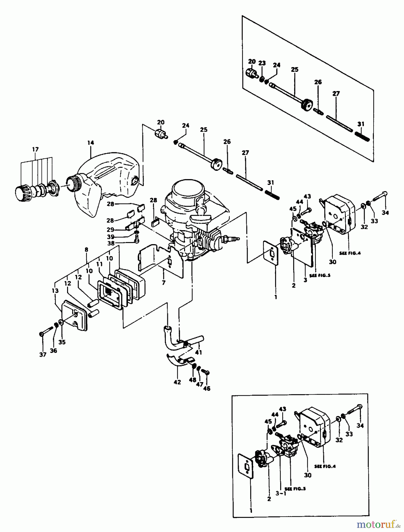 Tanaka Heckenscheeren THT-230 - Tanaka Hedge Trimmer Engine Components