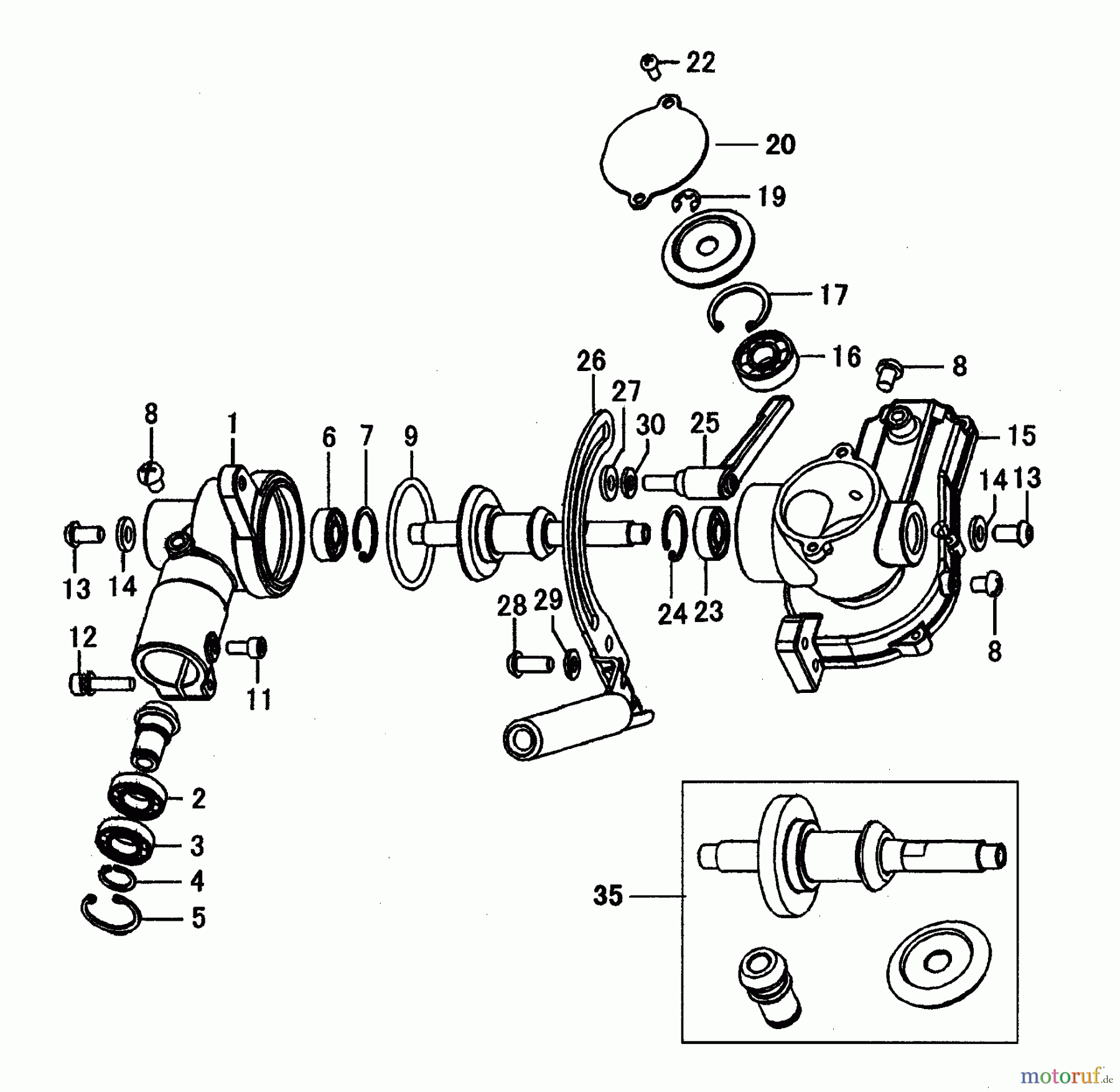 Tanaka Heckenscheeren TPH-270PN - Tanaka Articulating Pole Hedge Trimmer Gear Case