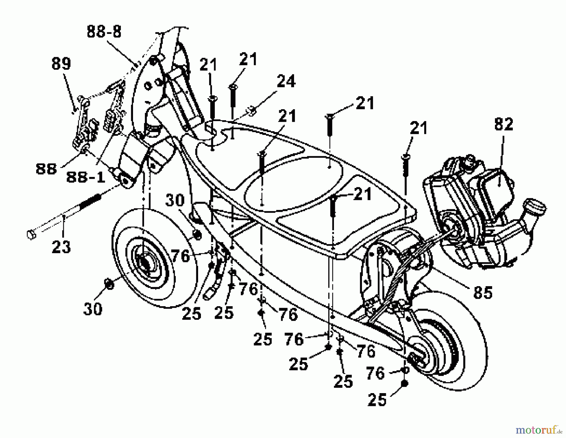 Tanaka Sonstiges Moby - Tanaka X 24cc PowerBoard W/PureFire Engine Front Wheel Mounting Hardware
