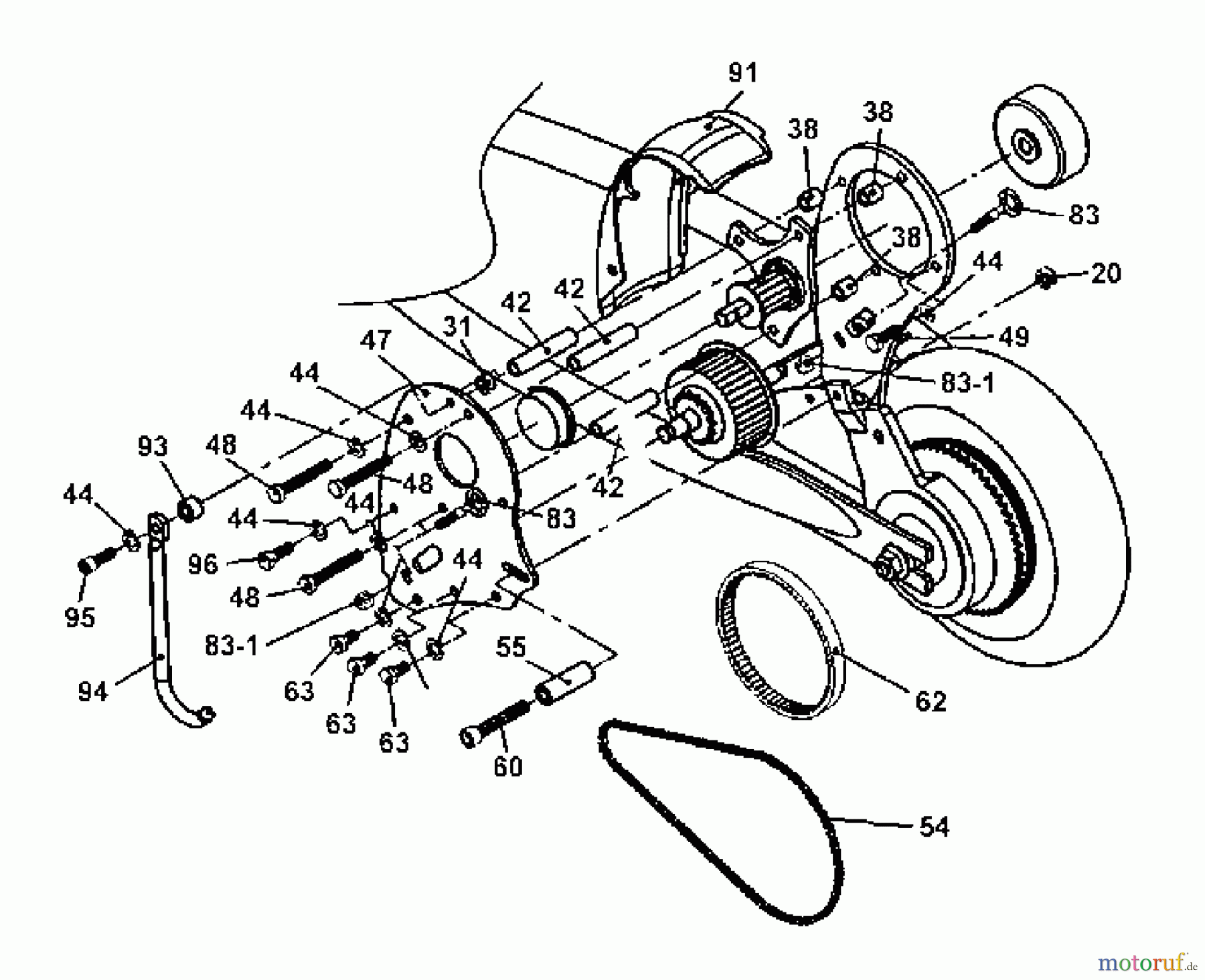 Tanaka Sonstiges Moby - Tanaka X 25cc PowerBoard Frame, Rear Brake & Kick Stand