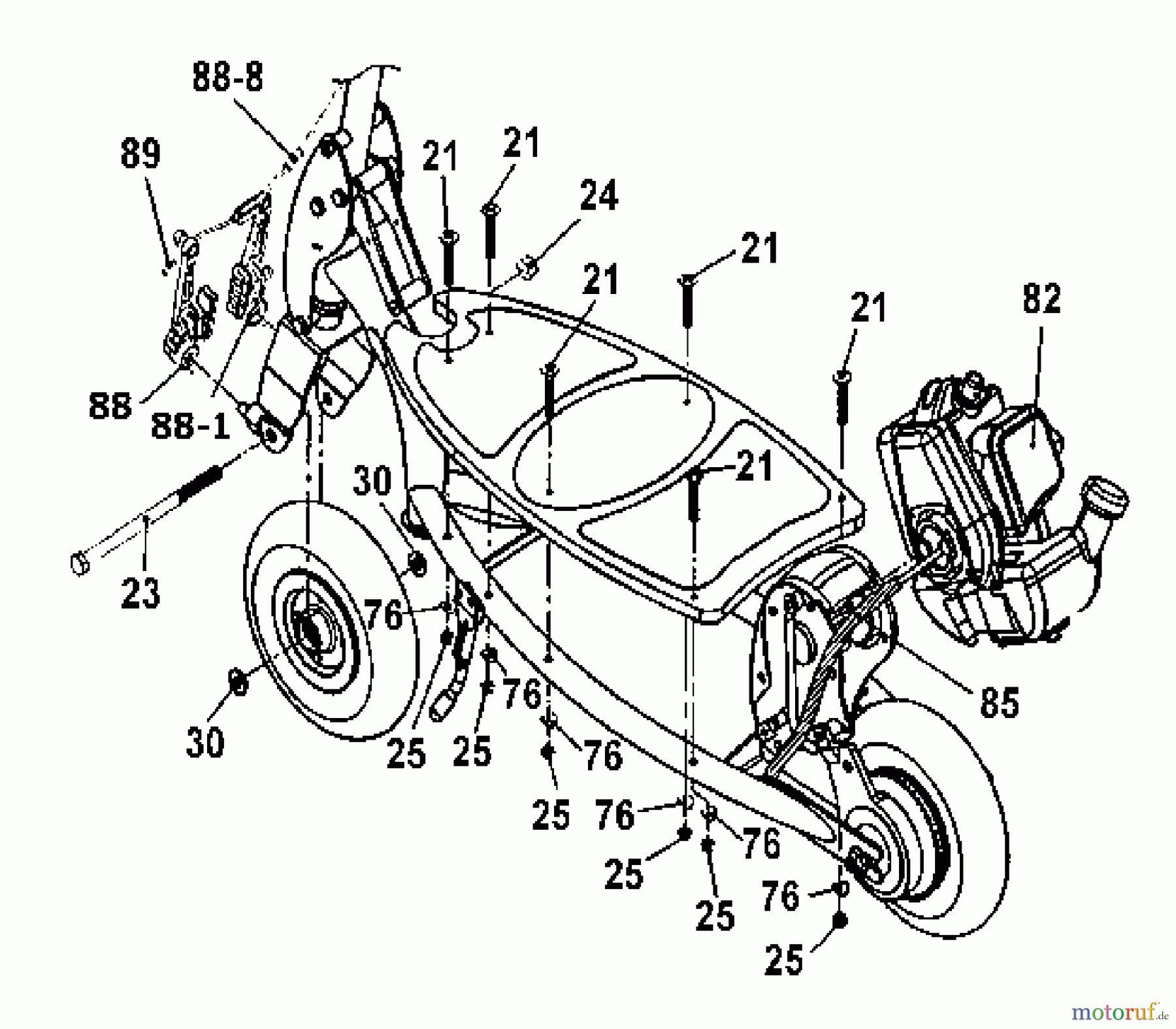 Tanaka Sonstiges Moby - Tanaka X 25cc PowerBoard Front Wheel Mounting Hardware
