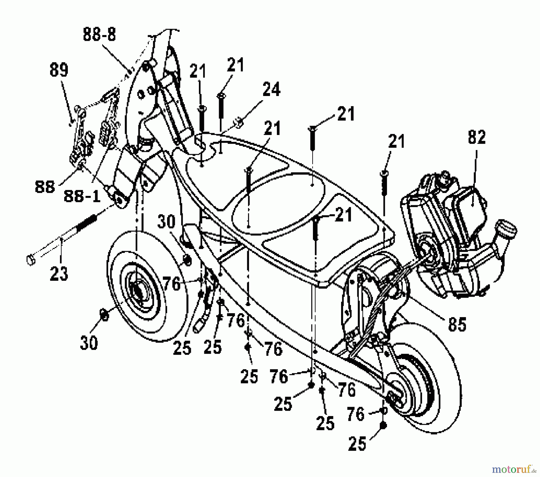 Tanaka Sonstiges Moby - Tanaka X 26cc PowerBoard Front Wheel Mounting Hardware