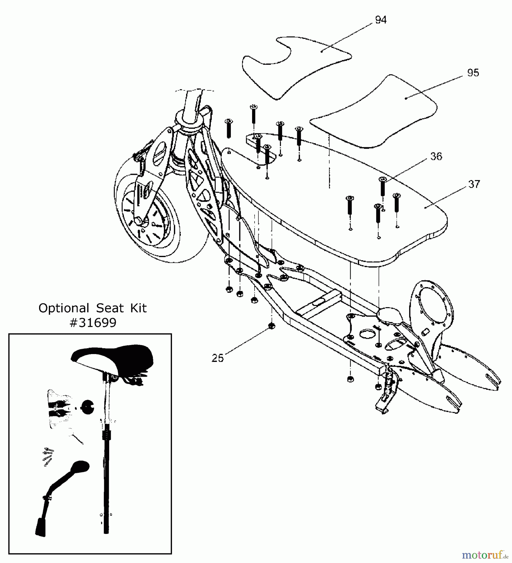 Tanaka Sonstiges PB-SE802 - Tanaka Moby 35cc PowerBoard Deck, Deck Tape & Mounting Hardware