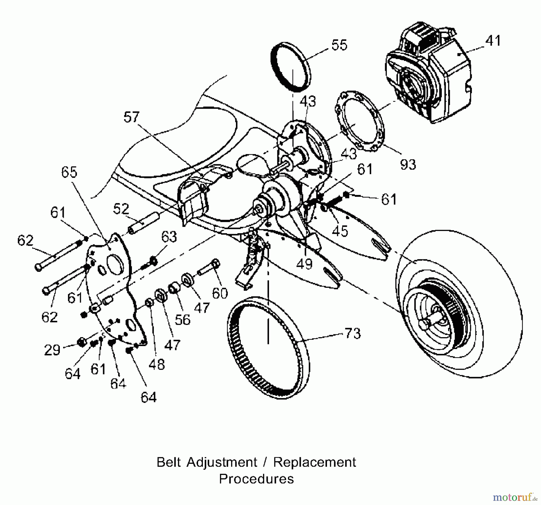 Tanaka Sonstiges PB-SE803 - Tanaka Moby-XL 40cc PowerBoard Belts, Fender & Mounting Ring