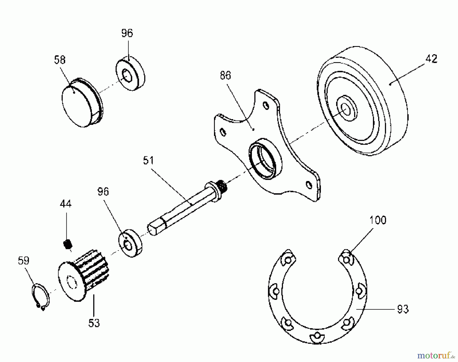 Tanaka Sonstiges PB-SE803 - Tanaka Moby-XL 40cc PowerBoard Clutch Drum & Drive Shaft