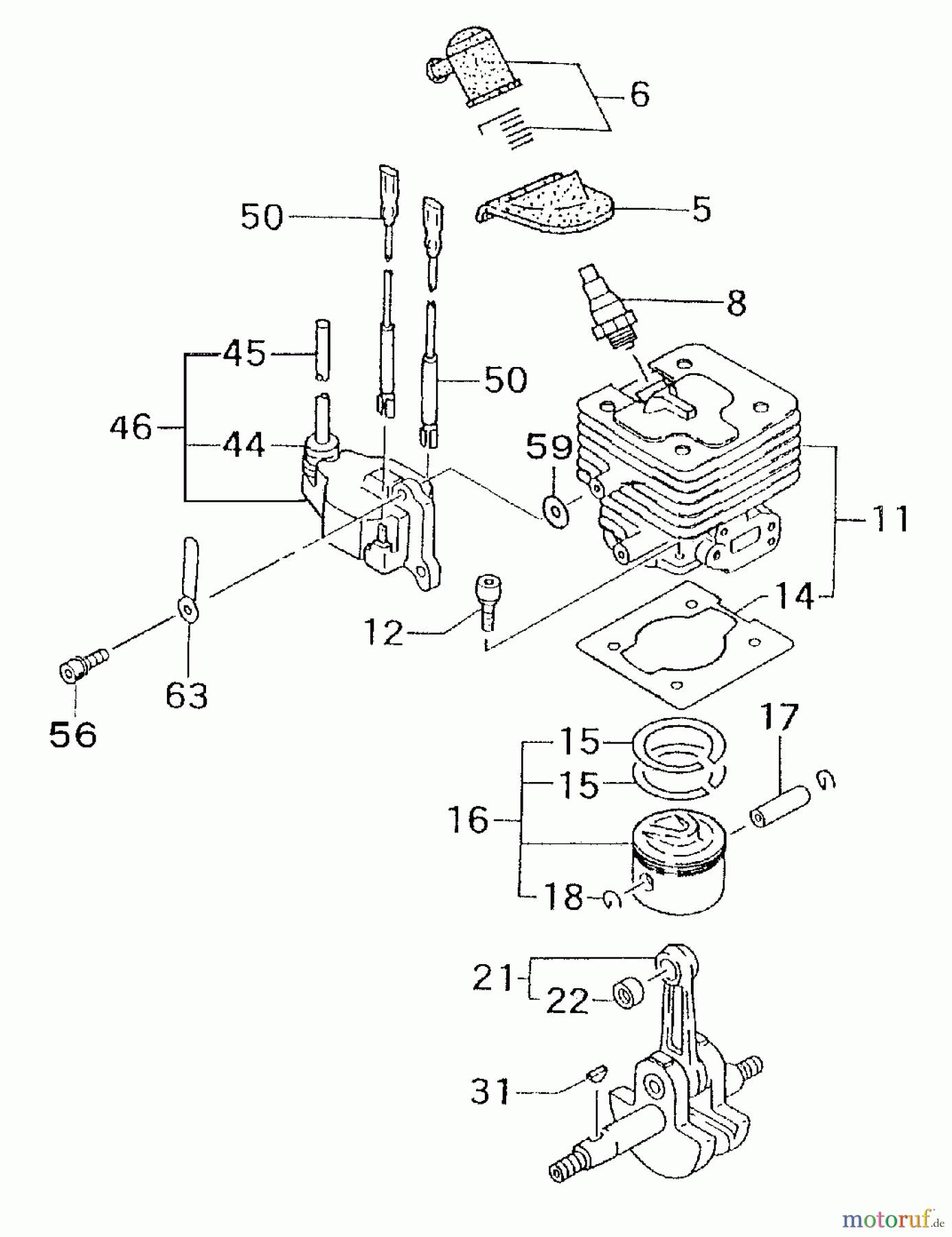 Tanaka Sonstiges PB-SE803 - Tanaka Moby-XL 40cc PowerBoard Cylinder, Piston, Ignition