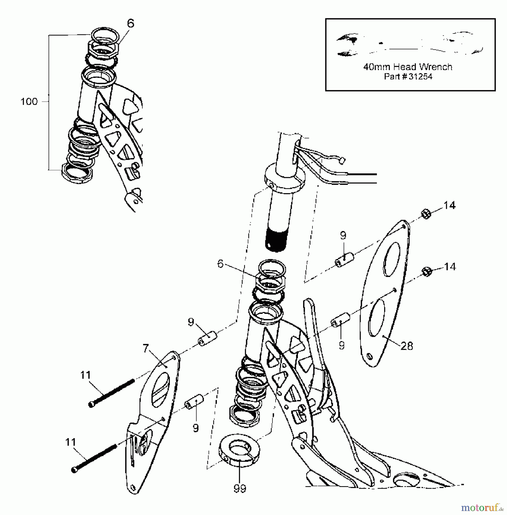 Tanaka Sonstiges PB-SE803 - Tanaka Moby-XL 40cc PowerBoard Front Forks