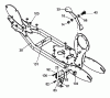 Tanaka PB-SE833 - Moby 33cc PowerBoard Ersatzteile Frame, Rear Brake & Kick Stand