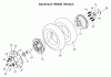 Tanaka PB-SM806 - 450 Watt Electric PowerBoard Ersatzteile Front Wheel & Brake Disc (Aluminum Wheel Version)