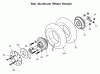 Tanaka PB-SM806 - 450 Watt Electric PowerBoard Ersatzteile Front Wheel & Brake Disc (Non Aluminum Wheel Version)