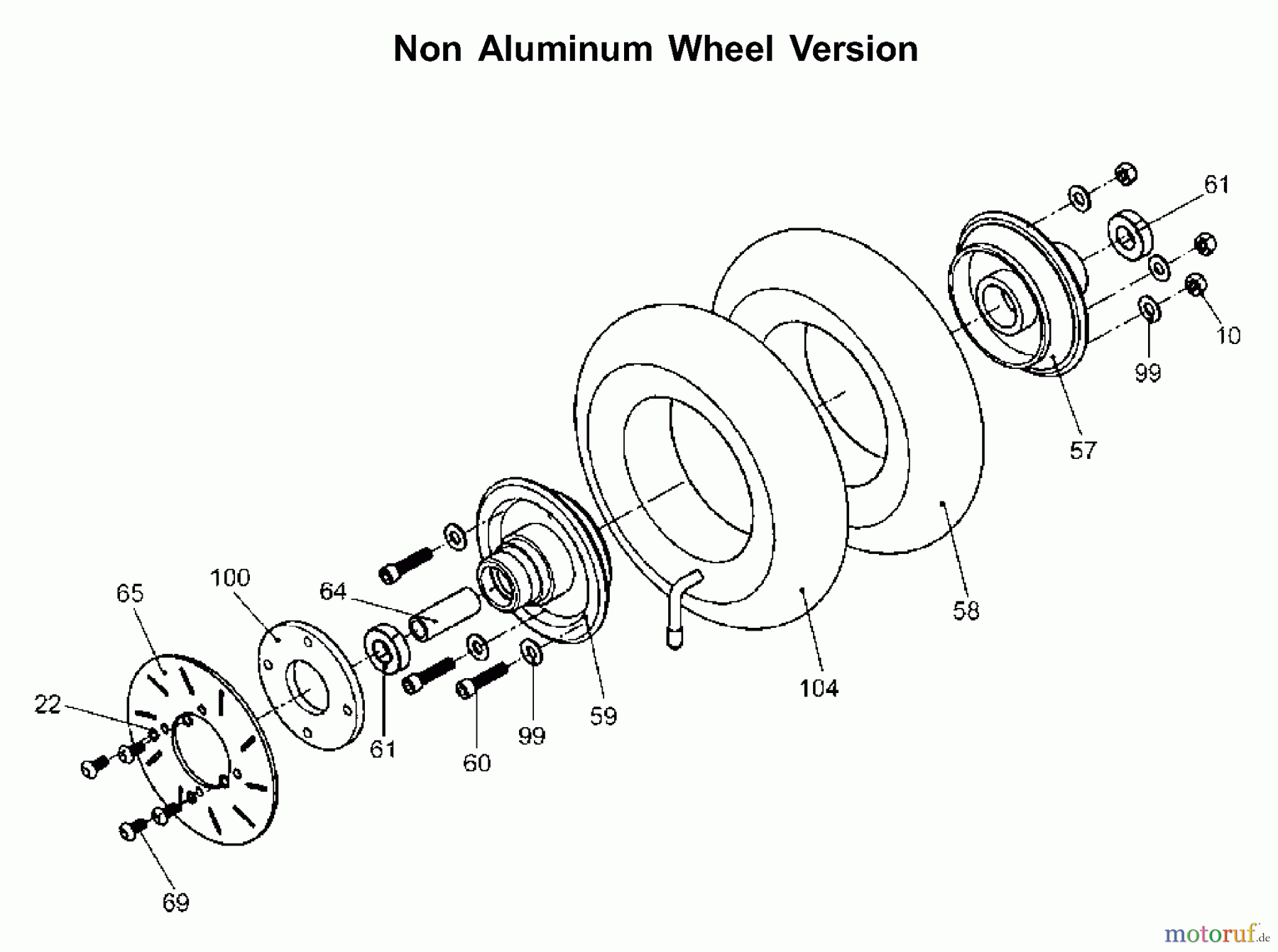 Tanaka Sonstiges PB-SM806 - Tanaka 450 Watt Electric PowerBoard Front Wheel & Brake Disc (Non Aluminum Wheel Version)