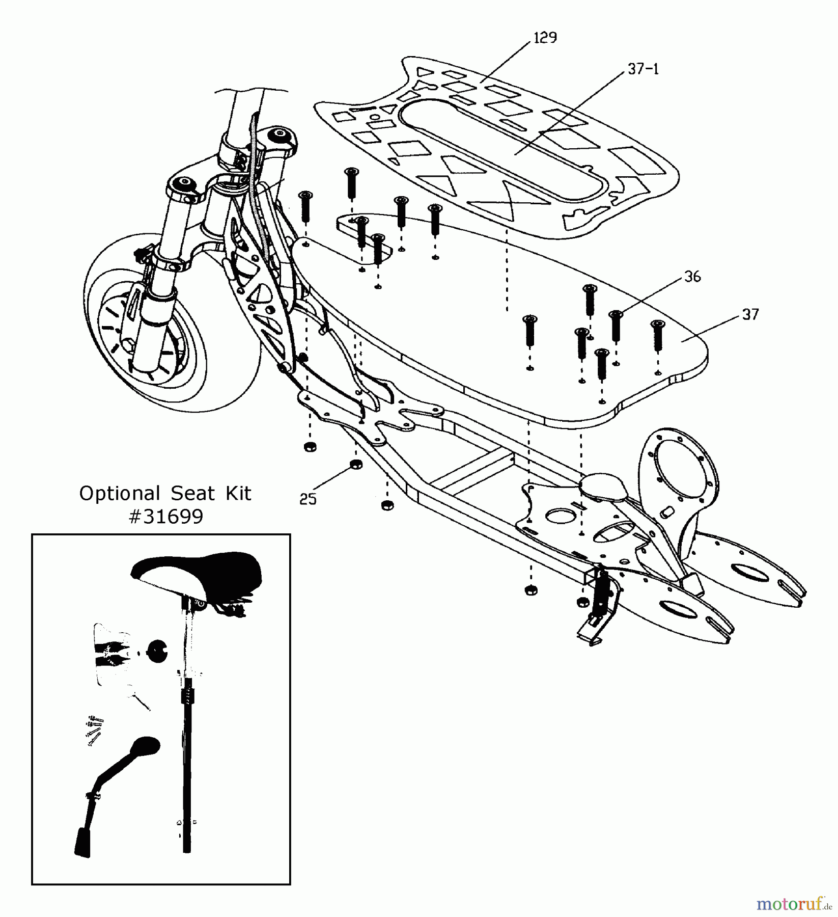 Tanaka Sonstiges TPB-400GX - Tanaka 40cc PowerBoard Deck, Deck Tape & Mounting Hardware