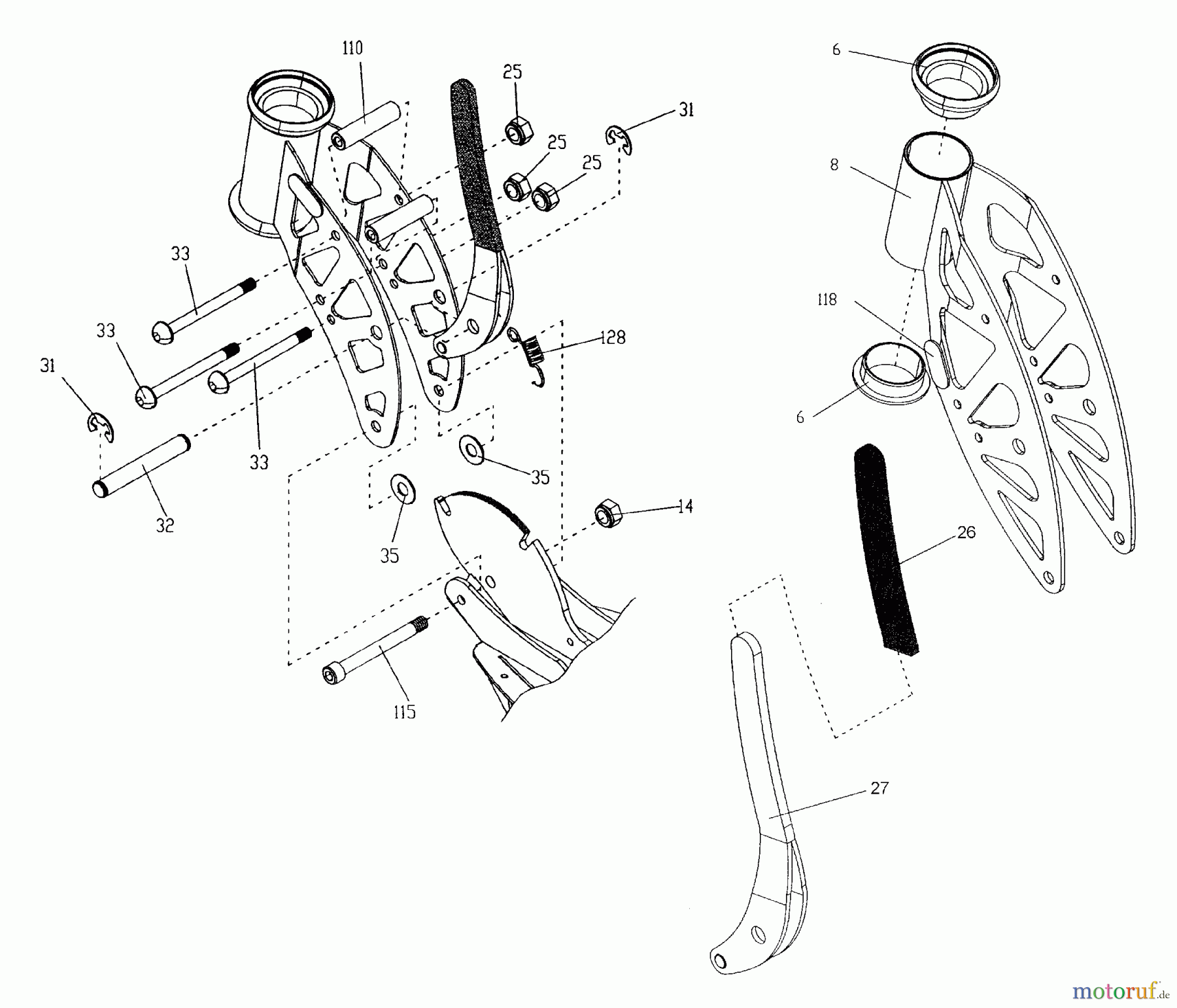 Tanaka Sonstiges TPB-400GX - Tanaka 40cc PowerBoard Head Pipe & Folding Handle