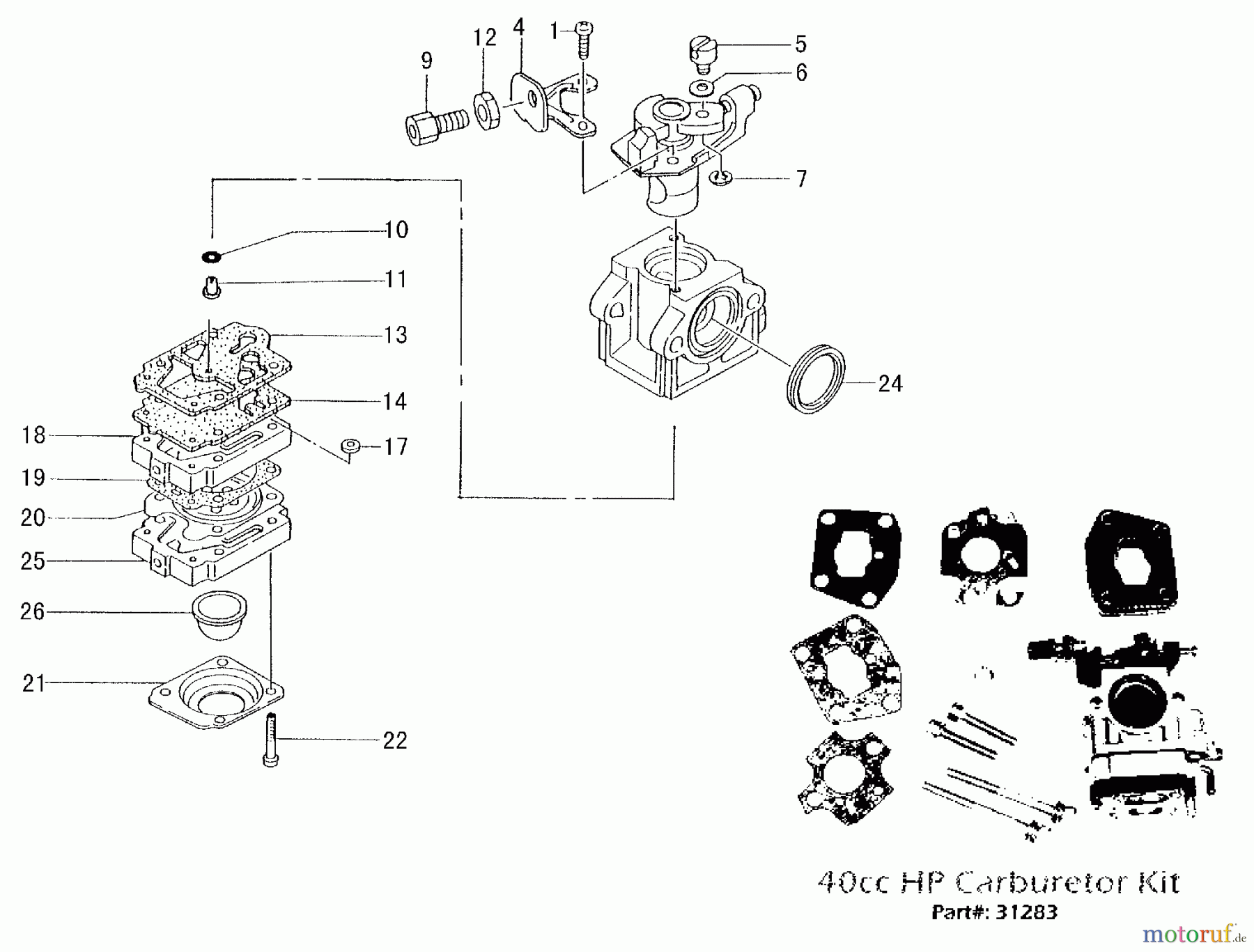 Tanaka Sonstiges TPK-400GS - Tanaka 40cc Paveracer Kart Carburetor