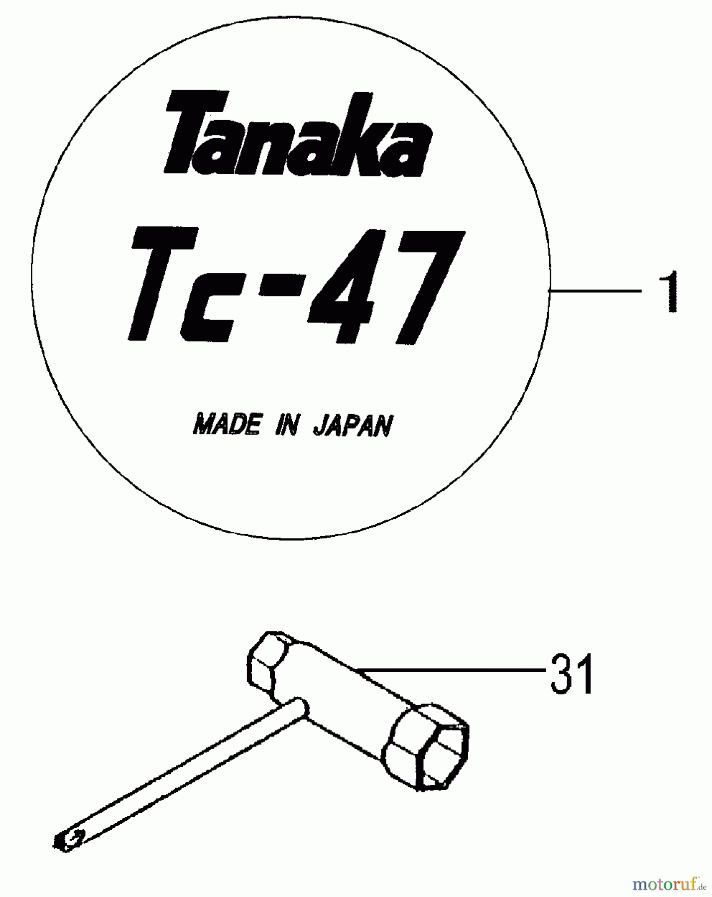Tanaka Sonstiges TPK-470GS - Tanaka 47cc Paveracer Kart Decal & Tool