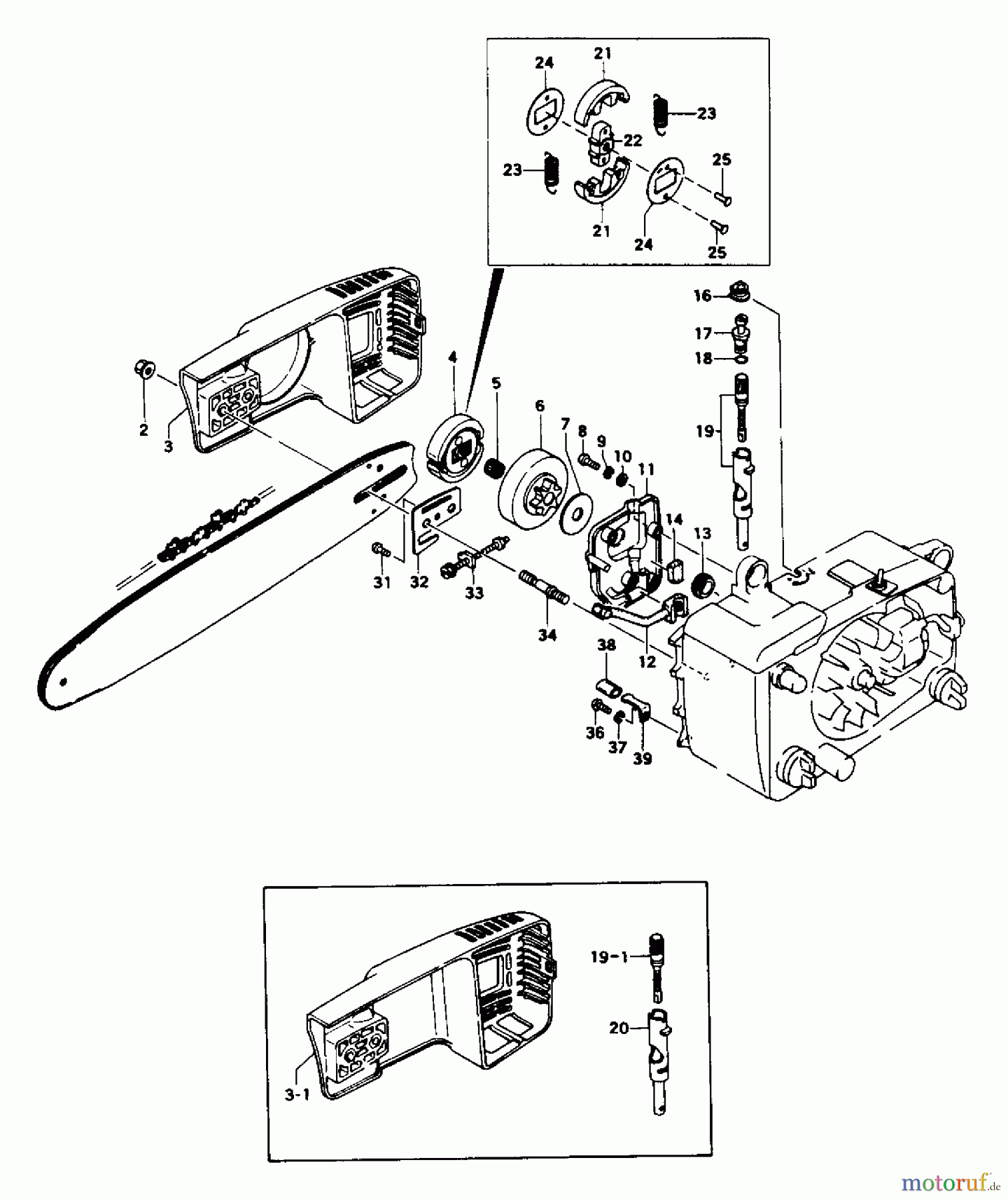 Tanaka Motorsägen ECS-290 - Tanaka Chainsaw Oil Pump & Side Case
