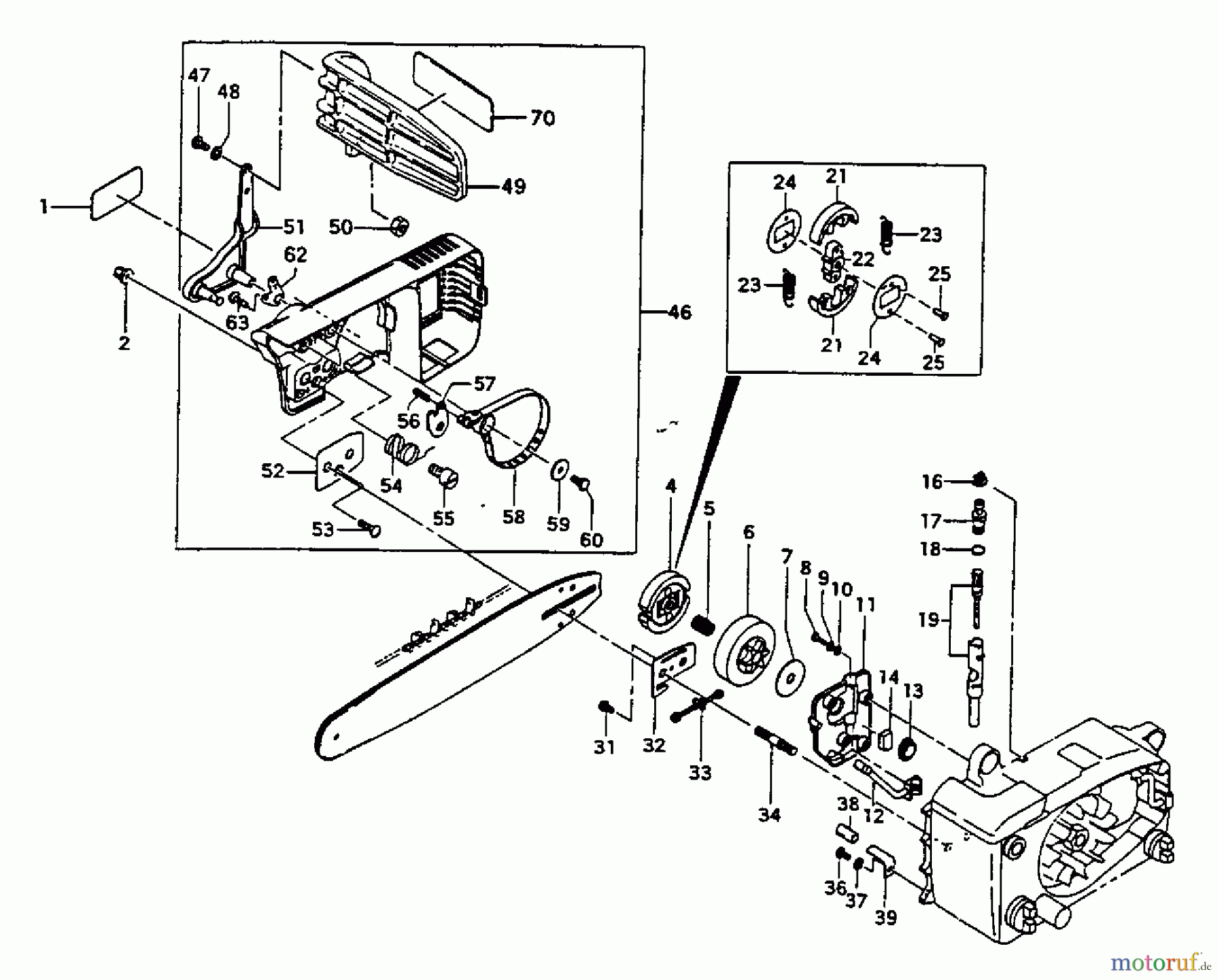 Tanaka Motorsägen ECS-330 - Tanaka Chainsaw Oil Pump & Side Case