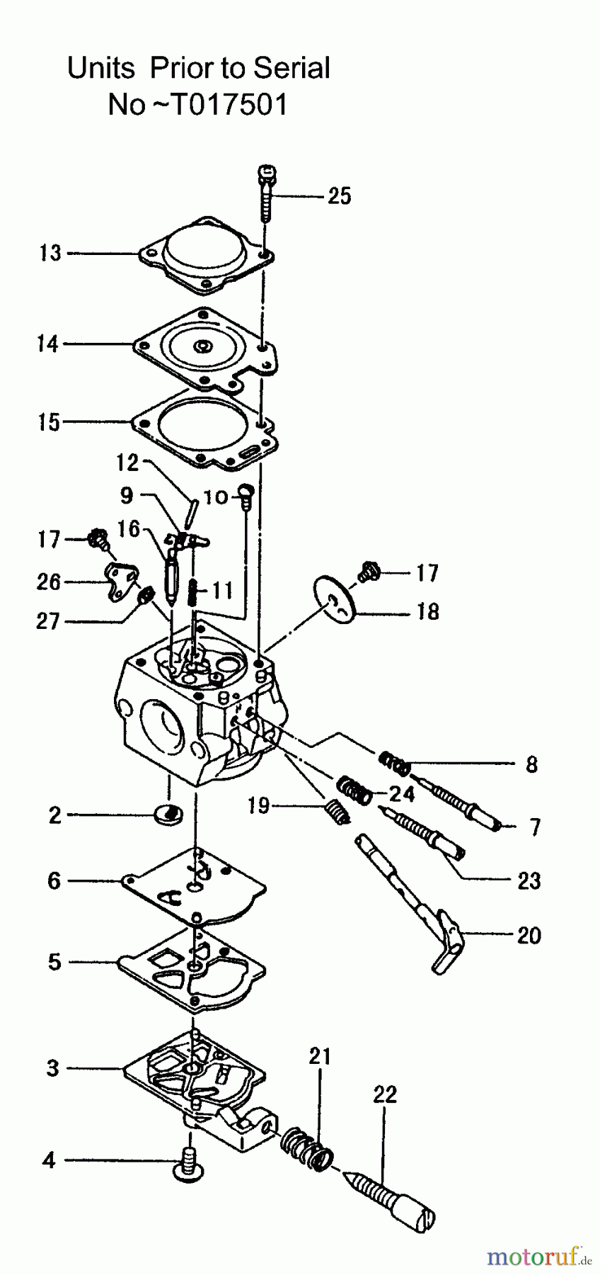 Tanaka Motorsägen ECS-3301B - Tanaka Chainsaw Carburetor (~T017501)