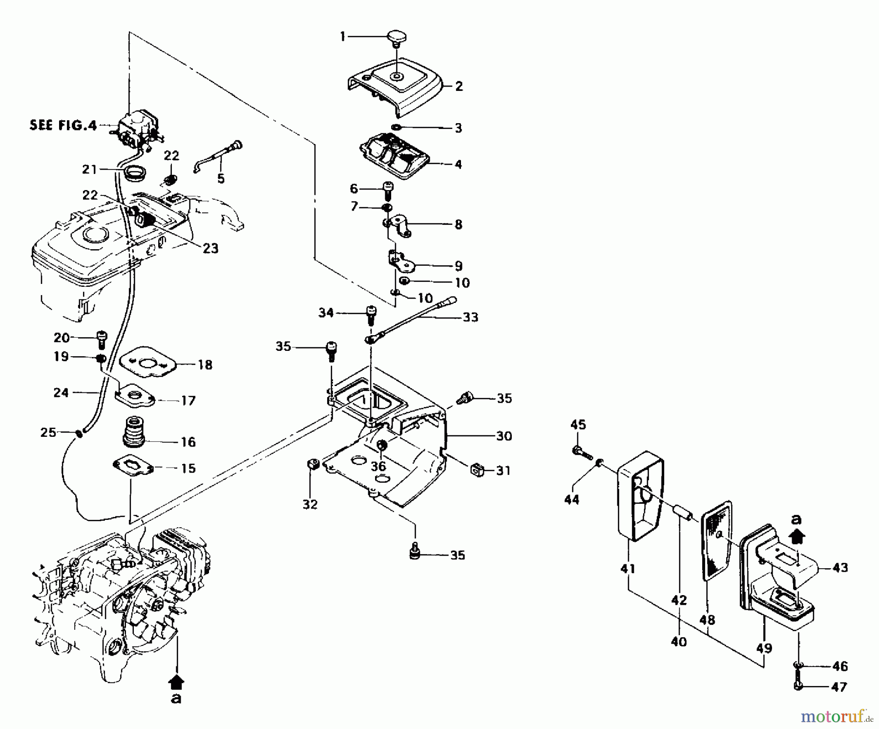 Tanaka Motorsägen ECS-3500B - Tanaka Chainsaw Engine Components