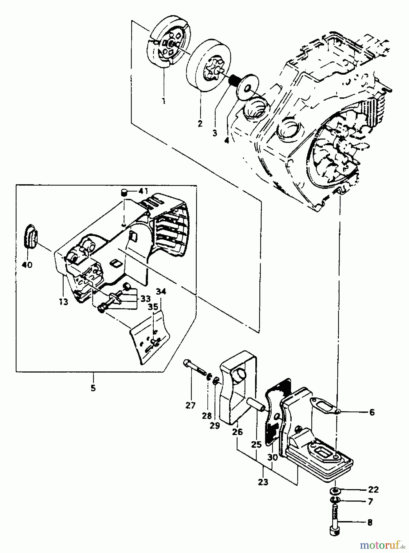 Tanaka Motorsägen ECS-351 - Tanaka Chainsaw Clutch & Muffler