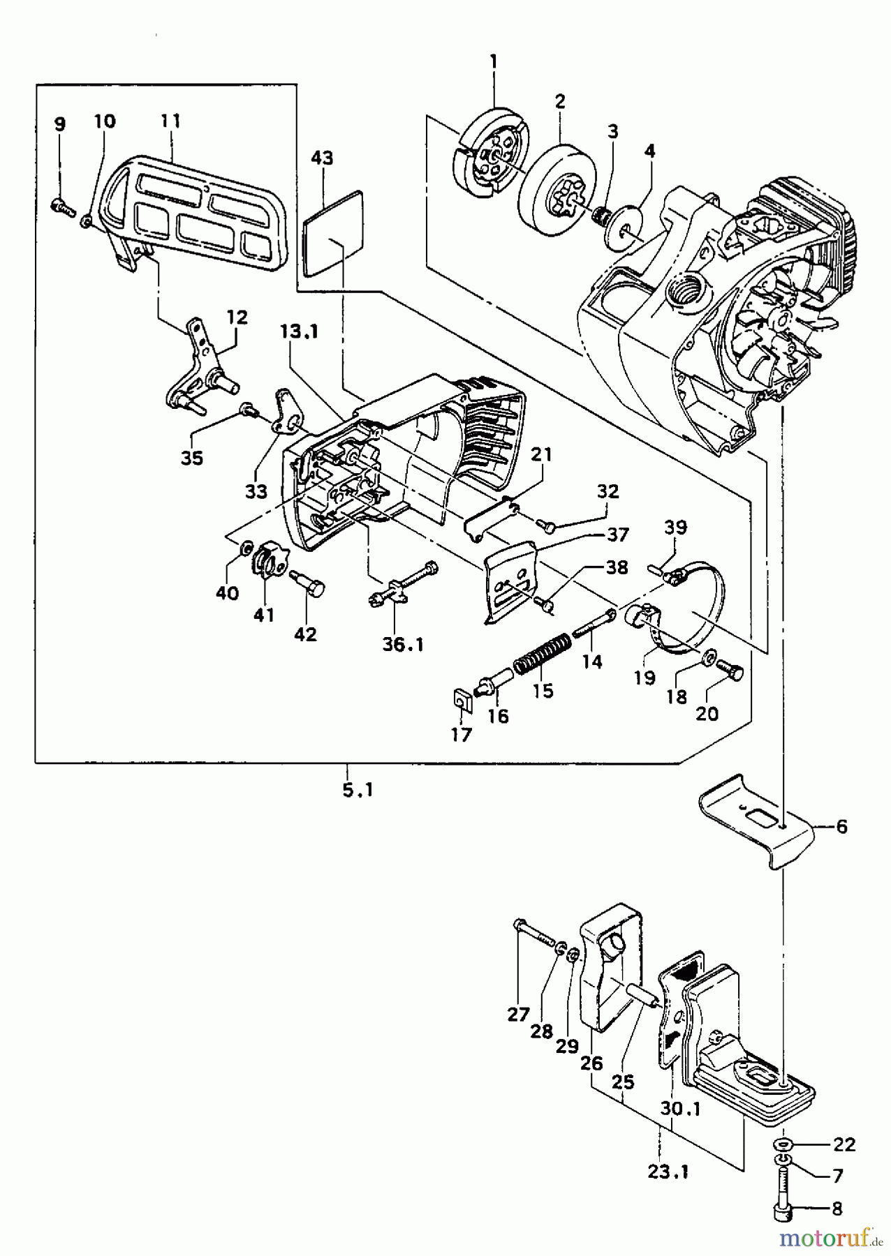Tanaka Motorsägen ECS-415 - Tanaka Chainsaw Clutch & Brake
