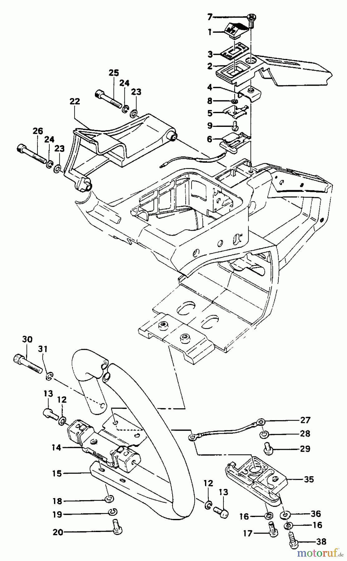 Tanaka Motorsägen ECS-415 - Tanaka Chainsaw Handle & Stop Switch