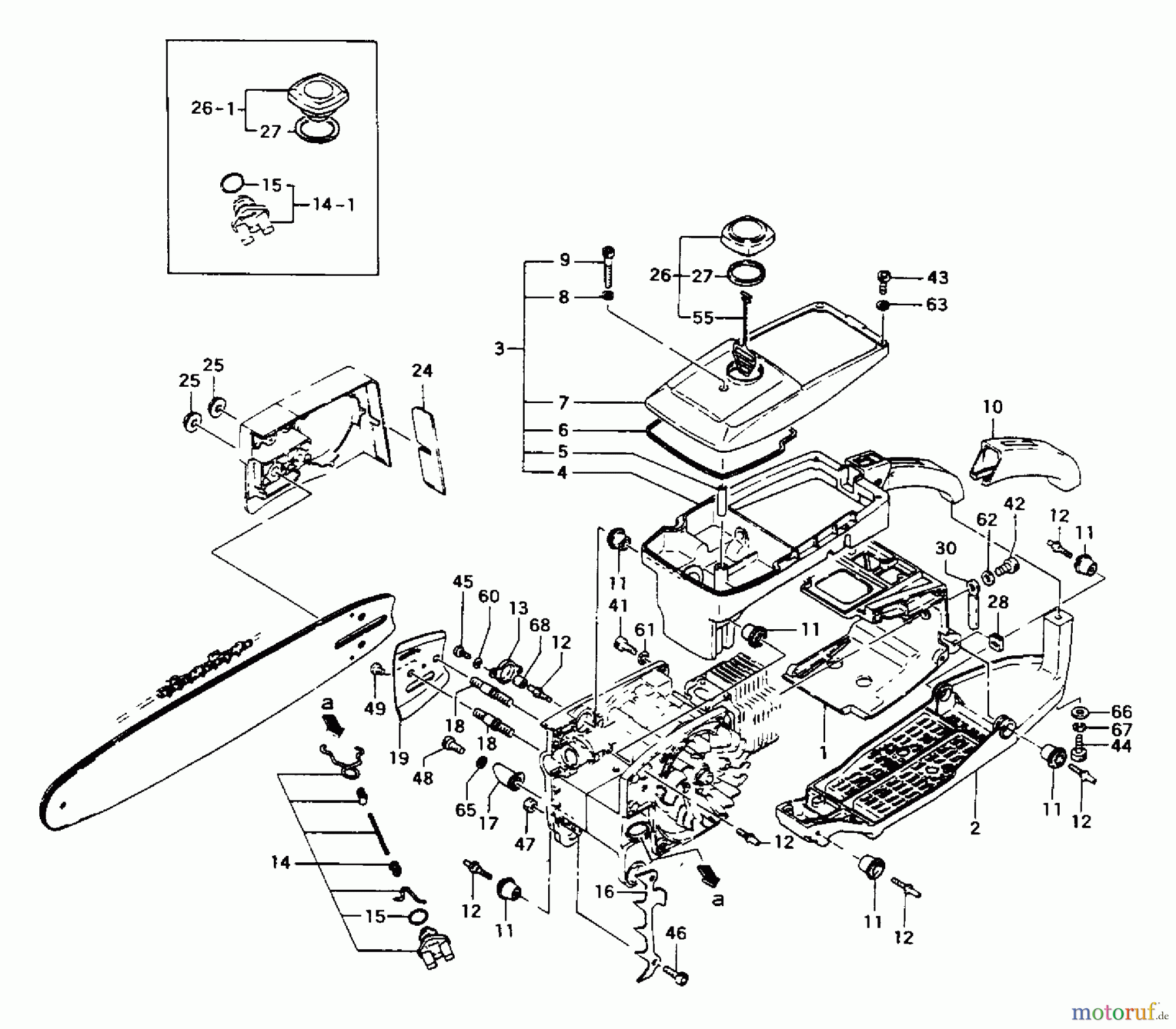 Tanaka Motorsägen ECS-506 - Tanaka Chainsaw Rear Handle