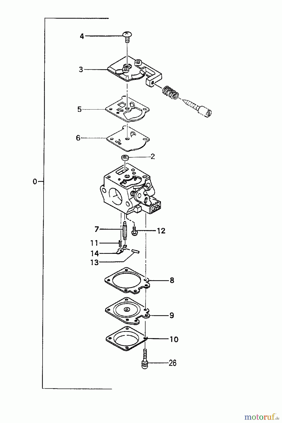 Tanaka Motorsägen ECV-4501 - Tanaka Chainsaw Carburetor (S187933~)