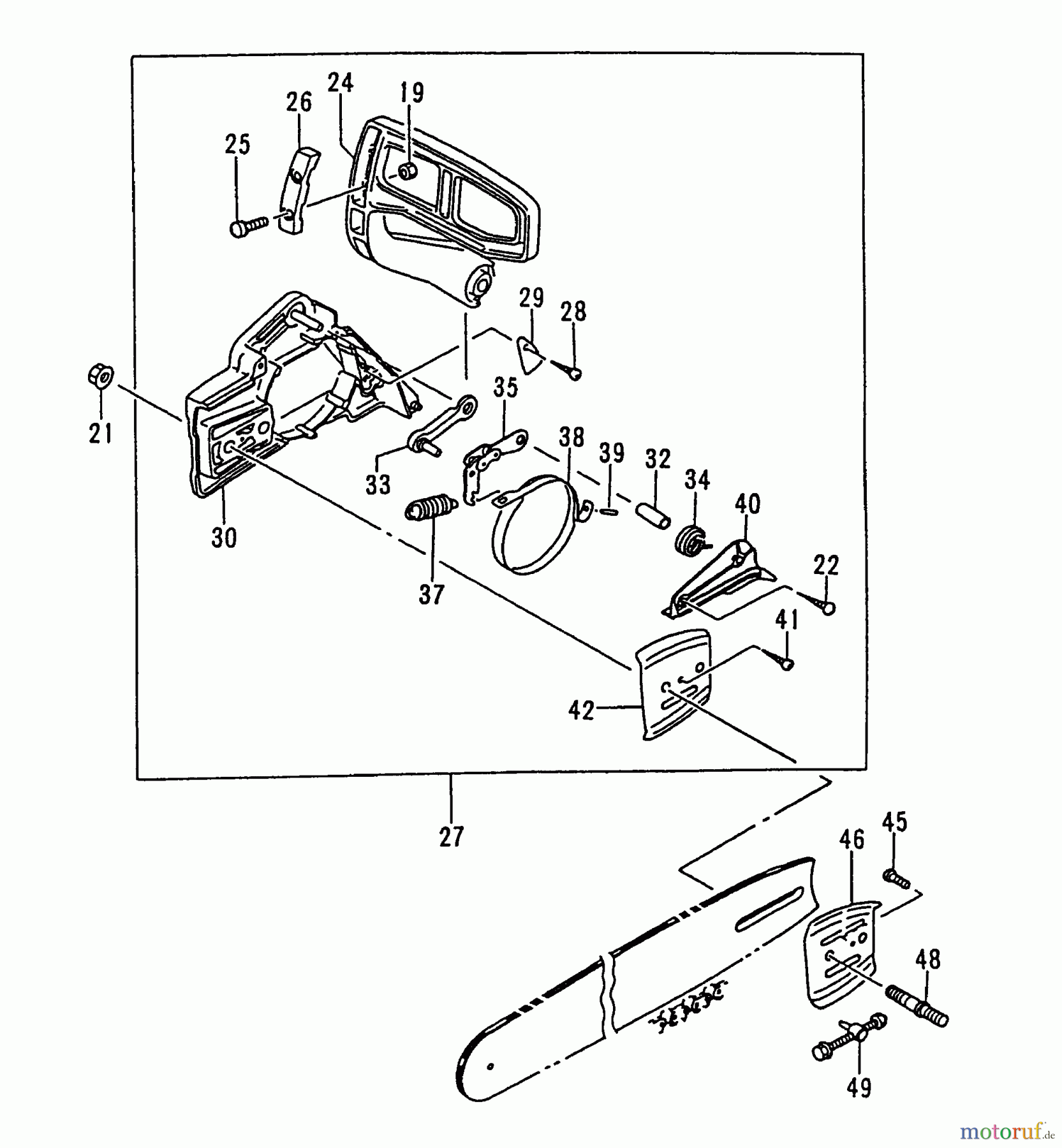 Tanaka Motorsägen ECV-4501 - Tanaka Chainsaw Chain Brake