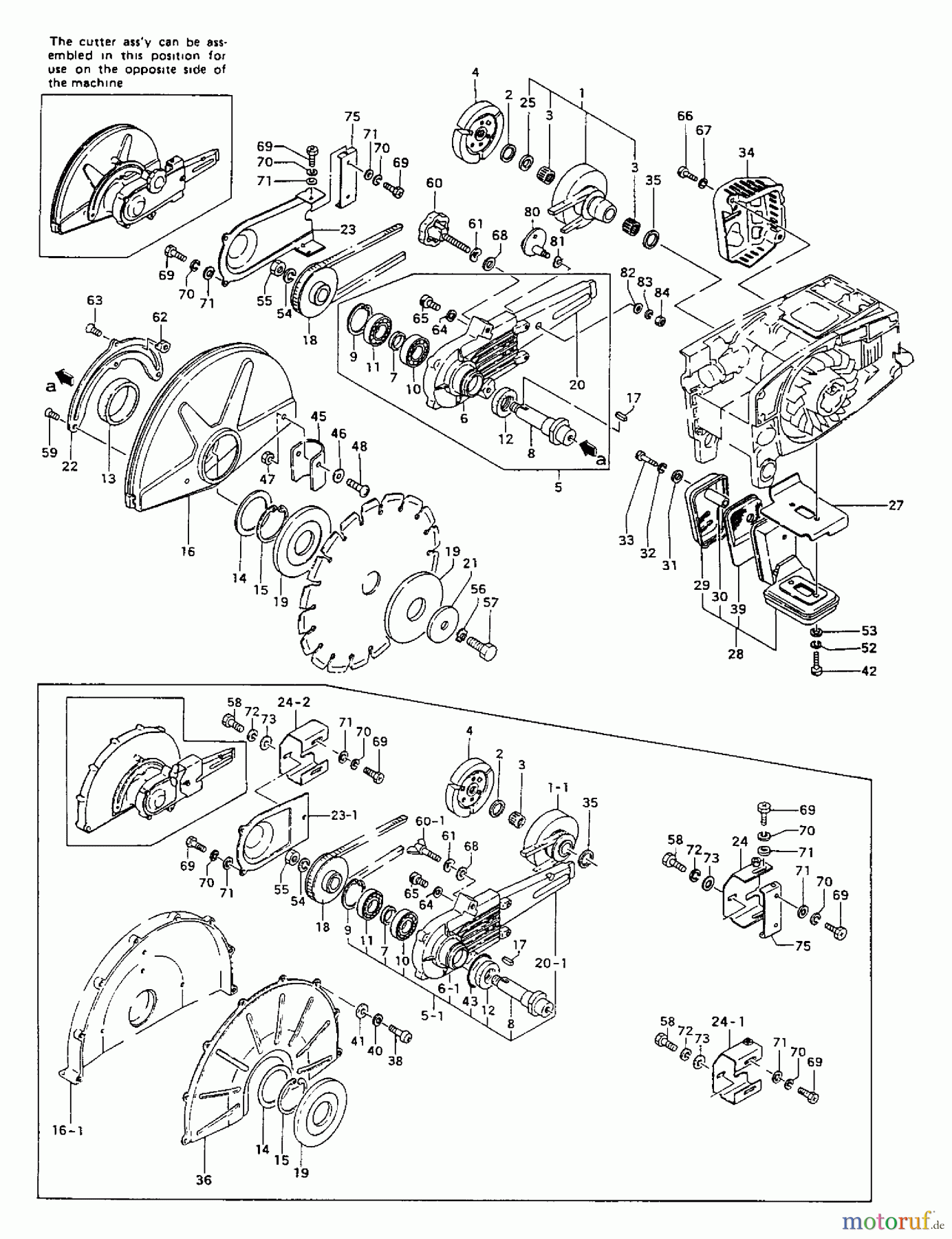  Tanaka Kappsägen EHC-120 - Tanaka Cut-Off Saw Cutter Assy & Muffler Assy